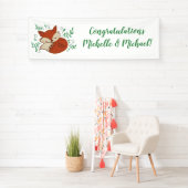 Fox Baby shower Woodland Animals Spandoek (Insitu)