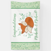 Fox Baby shower Woodland Animals Spandoek (Verticaal)
