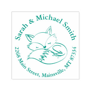 Fox Baby shower Woodland Animals Zelfinktende Stempel