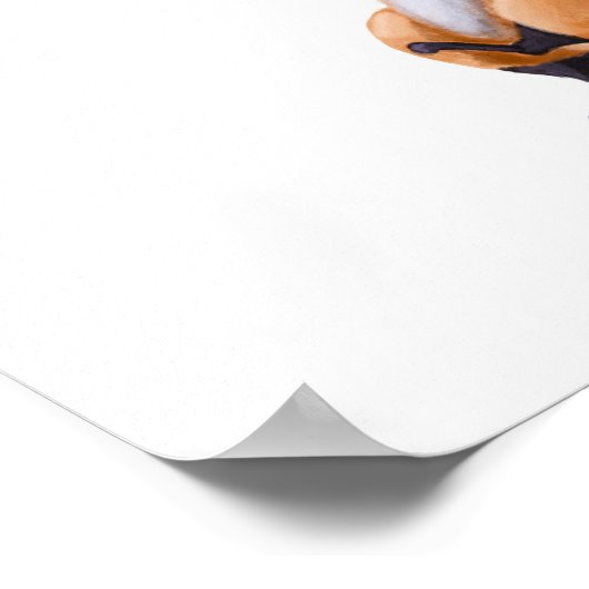 Fox ballonafdrukken | Fox Waterverf afdrukken Poster (Hoek)