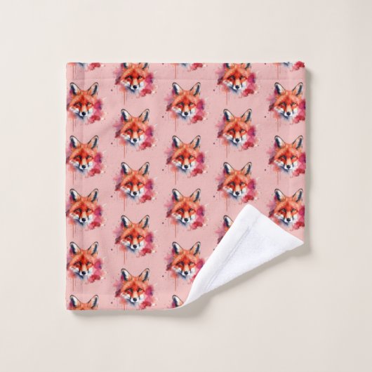 Fox Bath Towel Set Bad Handdoek (Wasdoekje)