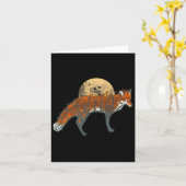 Fox Beauful Animal Herfst Tree Forest Fox Kaart (Gele Bloem)