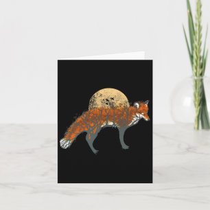 Fox Beauful Animal Herfst Tree Forest Fox Kaart