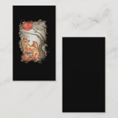 Fox Beauful Animal Tree Moon Natuur Lover Visitekaartje (Voorkant / Achterkant)