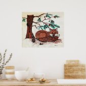 FOX Beneath Pine Bough Poster (Keuken)