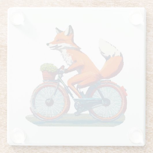 Fox Bicycle Glazen Onderzetter (Achterkant)
