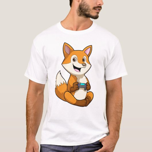 Fox bij afspelen met controller t-shirt (Voorkant)