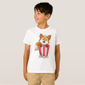 Fox bij Eating met Popcorn T-shirt (Voorkant volledig)