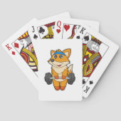 Fox bij Fitness met Barbell Pokerkaarten (Achterkant)