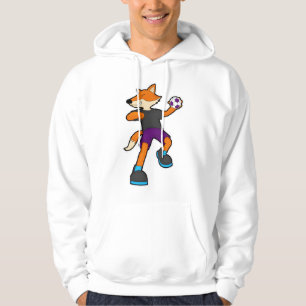 Fox bij handballspeler met handbal hoodie