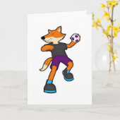 Fox bij handballspeler met handbal kaart (Gele Bloem)