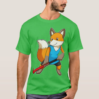 Fox bij Hockey met Hockey bat T-shirt