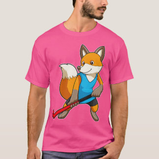 Fox bij Hockey met Hockey bat T-shirt