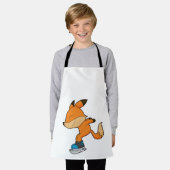 Fox bij ijsschaatsen met ijsschaatsen schort (Gedragen)