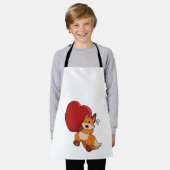 Fox bij liefde met hart schort (Gedragen)