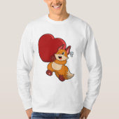 Fox bij liefde met hart t-shirt (Voorkant)