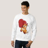 Fox bij liefde met hart trui (Voorkant volledig)