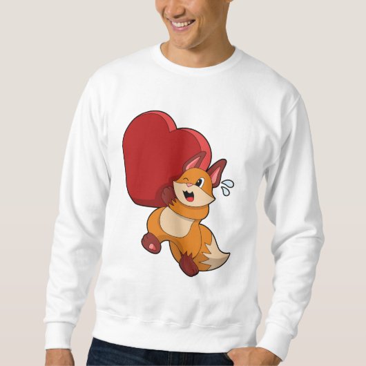 Fox bij liefde met hart trui (Voorkant)