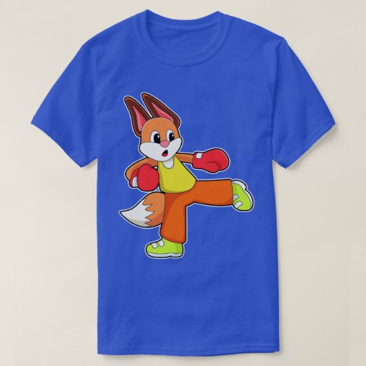 Fox bij martiale kunsten Boxing met boxinghandscho T-shirt (Design voorkant)