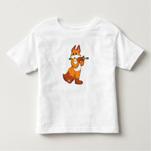 Fox bij Muziek met Flute.PNG Kinder Shirts