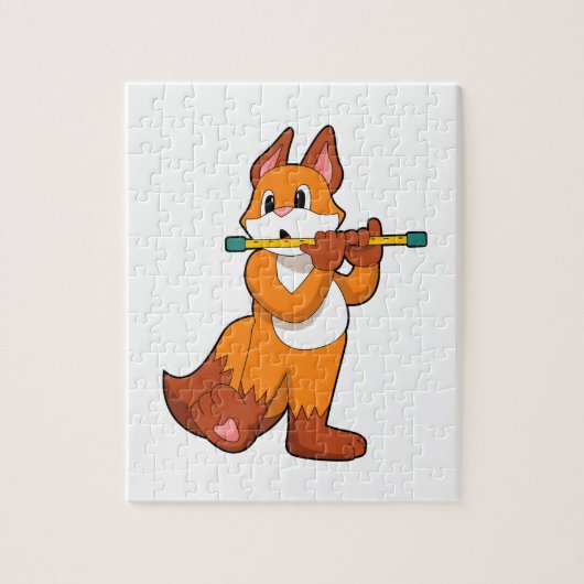 Fox bij Muziek met Flute.PNG Legpuzzel (Verticaal)