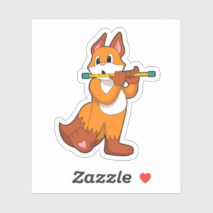 Fox bij Muziek met Flute.PNG Sticker