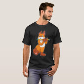 Fox bij Muziek met Flute.PNG T-shirt (Voorkant volledig)