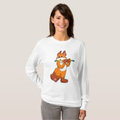 Fox bij Muziek met Flute.PNG T-shirt (Voorkant volledig)