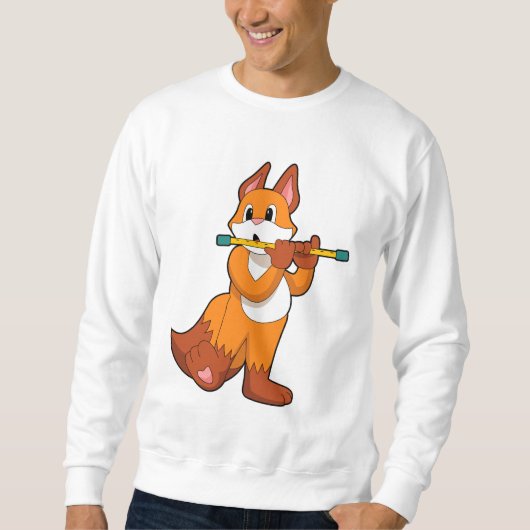 Fox bij Muziek met Flute.PNG Trui (Voorkant)