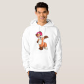 Fox bij muziek met hoofdtelefoon hoodie (Voorkant volledig)