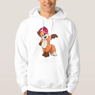 Fox bij muziek met hoofdtelefoon hoodie