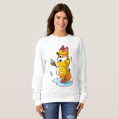 Fox bij Regen met Regen druppels Trui (Voorkant volledig)