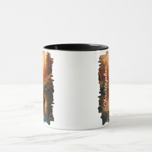 Fox bij Sunset Forest Reflectie Mok (Midden)