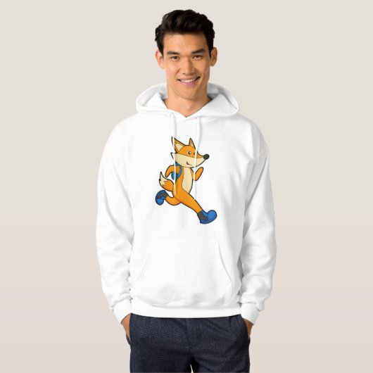 Fox bij uitvoering met rugzak hoodie (Voorkant volledig)