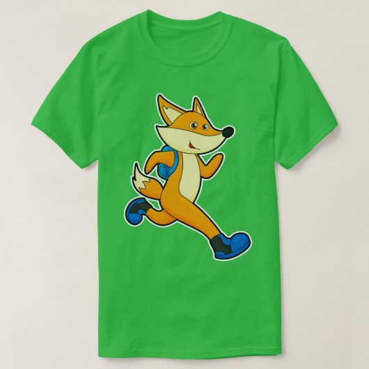 Fox bij uitvoering met rugzak t-shirt (Design voorkant)