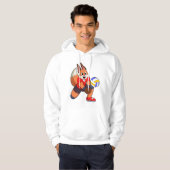 Fox bij volleybalsport hoodie (Voorkant volledig)