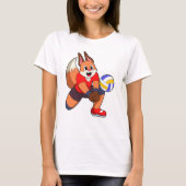 Fox bij volleybalsport t-shirt (Voorkant)