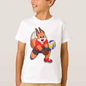 Fox bij volleybalsport t-shirt (Voorkant)