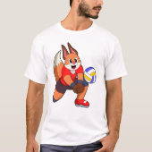 Fox bij volleybalsport t-shirt (Voorkant)