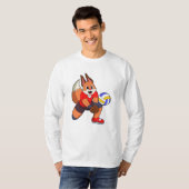 Fox bij volleybalsport t-shirt (Voorkant volledig)
