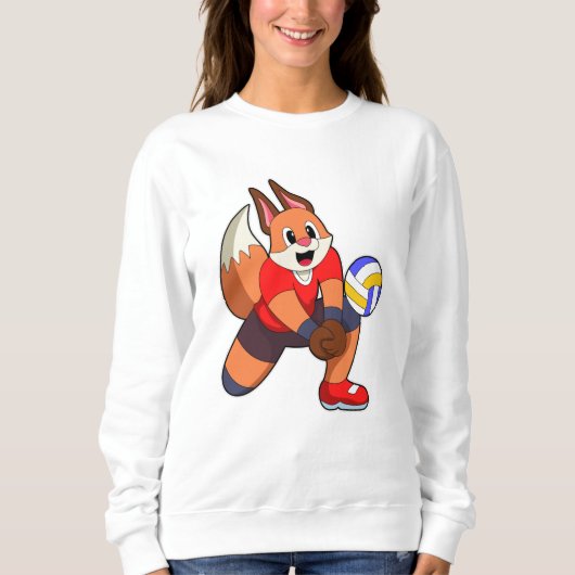 Fox bij volleybalsport trui (Voorkant)