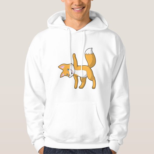Fox bij Yoga Stretching Hoodie (Voorkant)