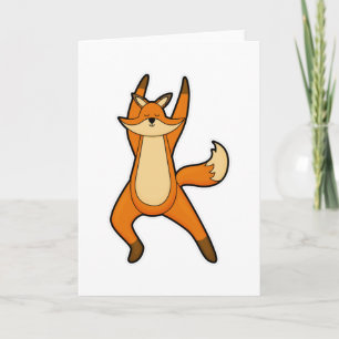 Fox bij Yoga Stretching Kaart