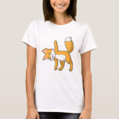Fox bij Yoga Stretching T-shirt (Voorkant)
