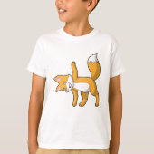 Fox bij Yoga Stretching T-shirt (Voorkant)
