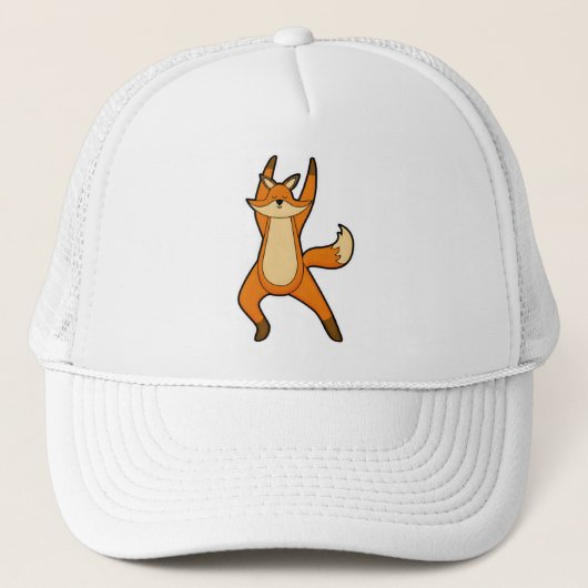 Fox bij Yoga Stretching Trucker Pet (Voorkant)