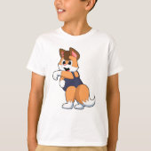 Fox bij zwemmen met zwempak t-shirt (Voorkant)