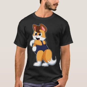 Fox bij zwemmen met zwempak t-shirt