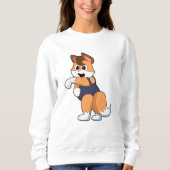 Fox bij zwemmen met zwempak trui (Voorkant)