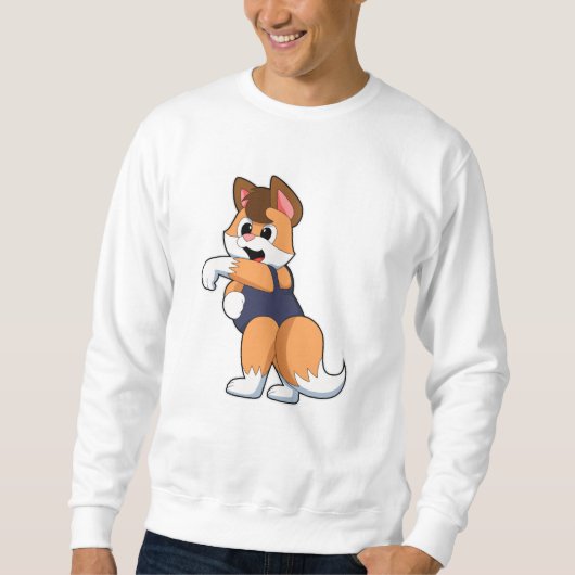 Fox bij zwemmen met zwempak trui (Voorkant)